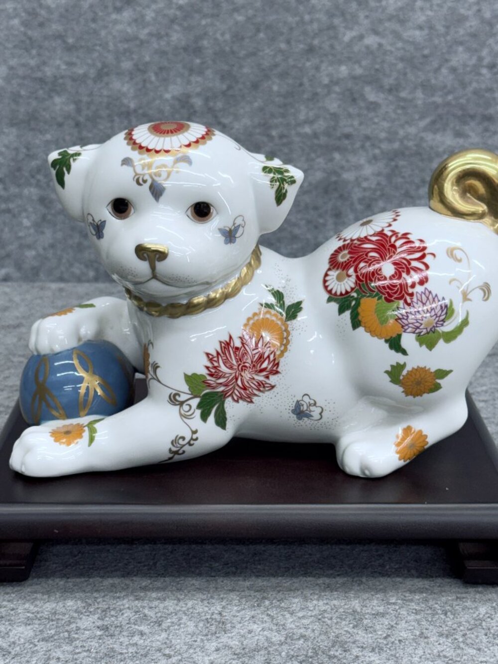 Vintage 1987 Franklin Mint The Imperial Puppy of Satsuma Hand-Painted Porcelain